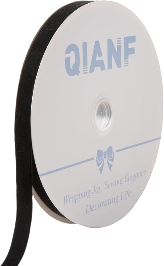 Vintage Black Velvet Ribbon Christmas Ribbon for Gift Wrapping Crafts Christmas Tree Ornaments Garland Decorations, 5/8 Inch X 25Yd