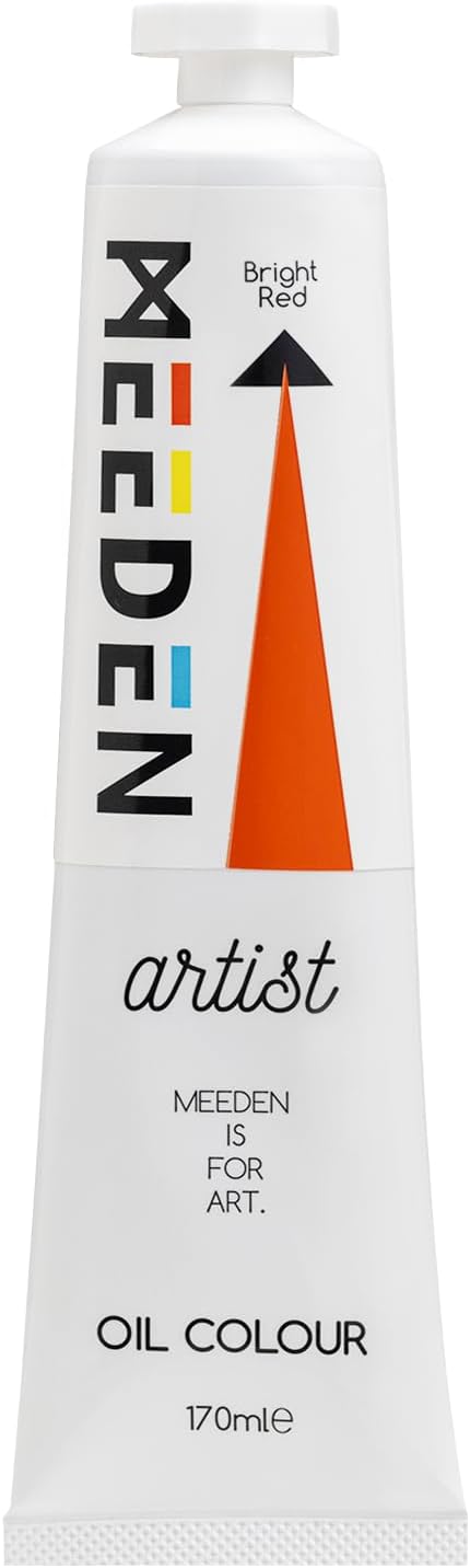 MEEDEN Artist Grade Oil Paint: Bright Red - 170ml/5.7oz Tube - Professional Art Paints for Canvas Painting