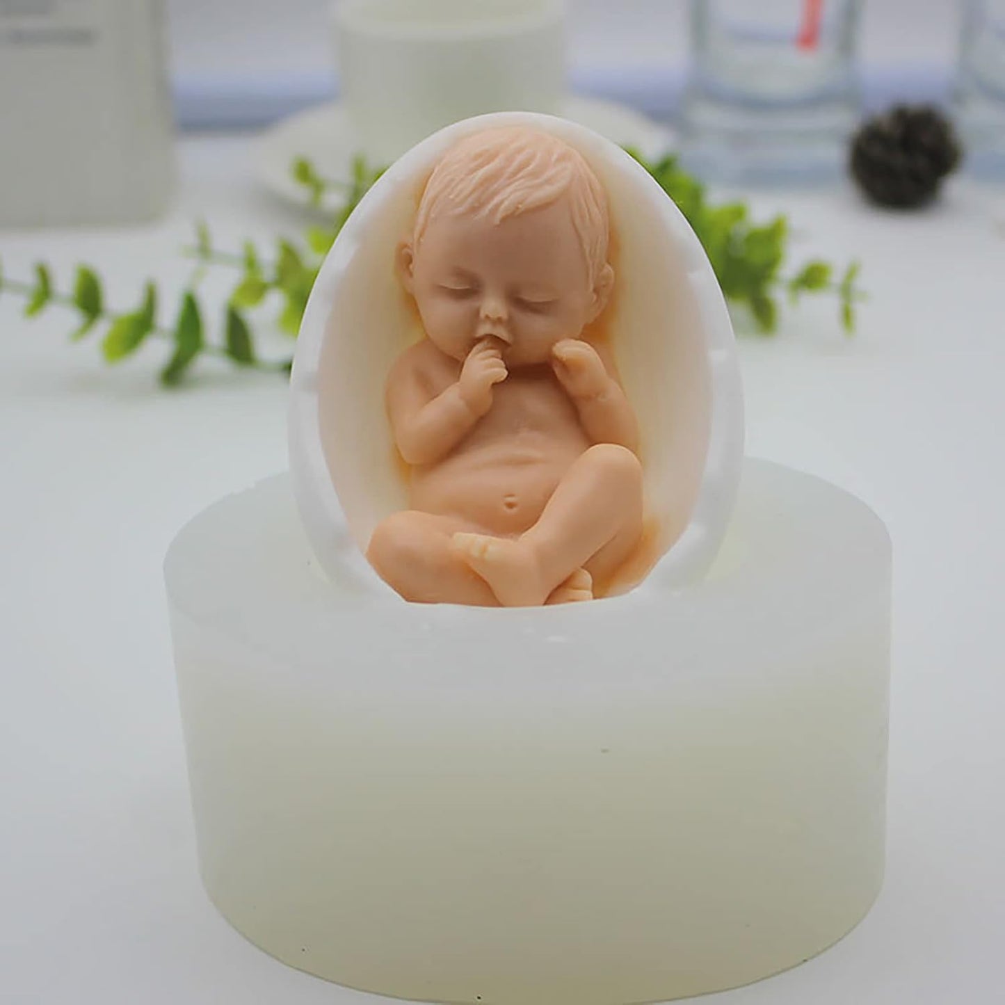 Baby Shape Silicone Handmade Soap Mold - Aroma Plaster Candle & Ice Sculpture Mold