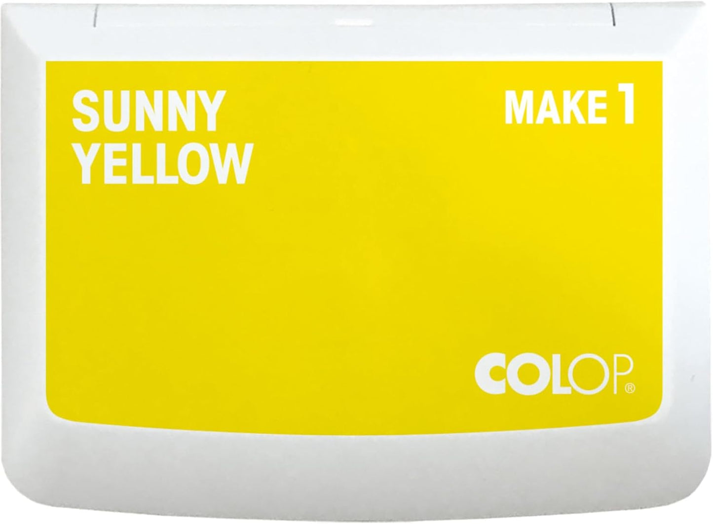 COLOP Make Series, Ink Stamp Pads, with Non-Toxic Premium Ink, Water-Based Acid-Free (Sunny Yellow- Small)