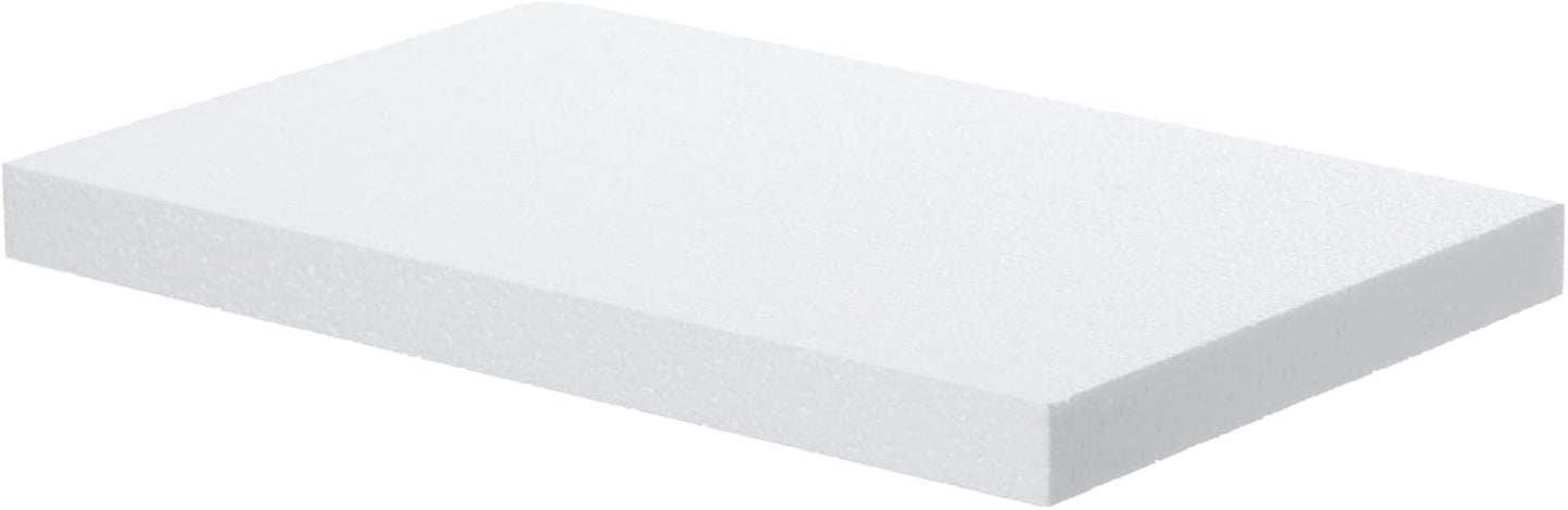 Crafare 12X8X1 Inch Craft Foam Blocks 4 Pack Polystyrene Foam Sheet Rectangle Foam Blocks for Arts School Projects Sculptures Floral Arrangements Modeling and Centerpieces