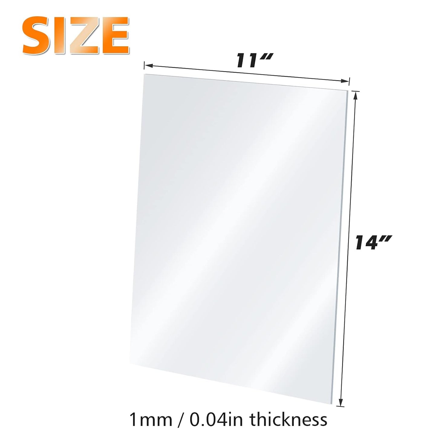 Egofine Plexiglass Sheets Acrylic Sheets 20 Pack of 11x14’’ 0.04 Thick Clear Plastic Cast Transparent Plexi Glass for Crafting Projects, Replacement Picture Frame Glass, DIY Display, Easy to Cut