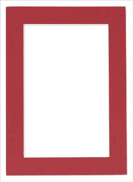 5x7 Mat for 8.5x11 Frame - Precut Mat Board Acid-Free Deep Red 5x7 Photo Matte Made to Fit a 8.5x11 Picture Frame, Premium Matboard for Family Photos, Show Kits, Art, Picture Framing, Pack of 1 Mat
