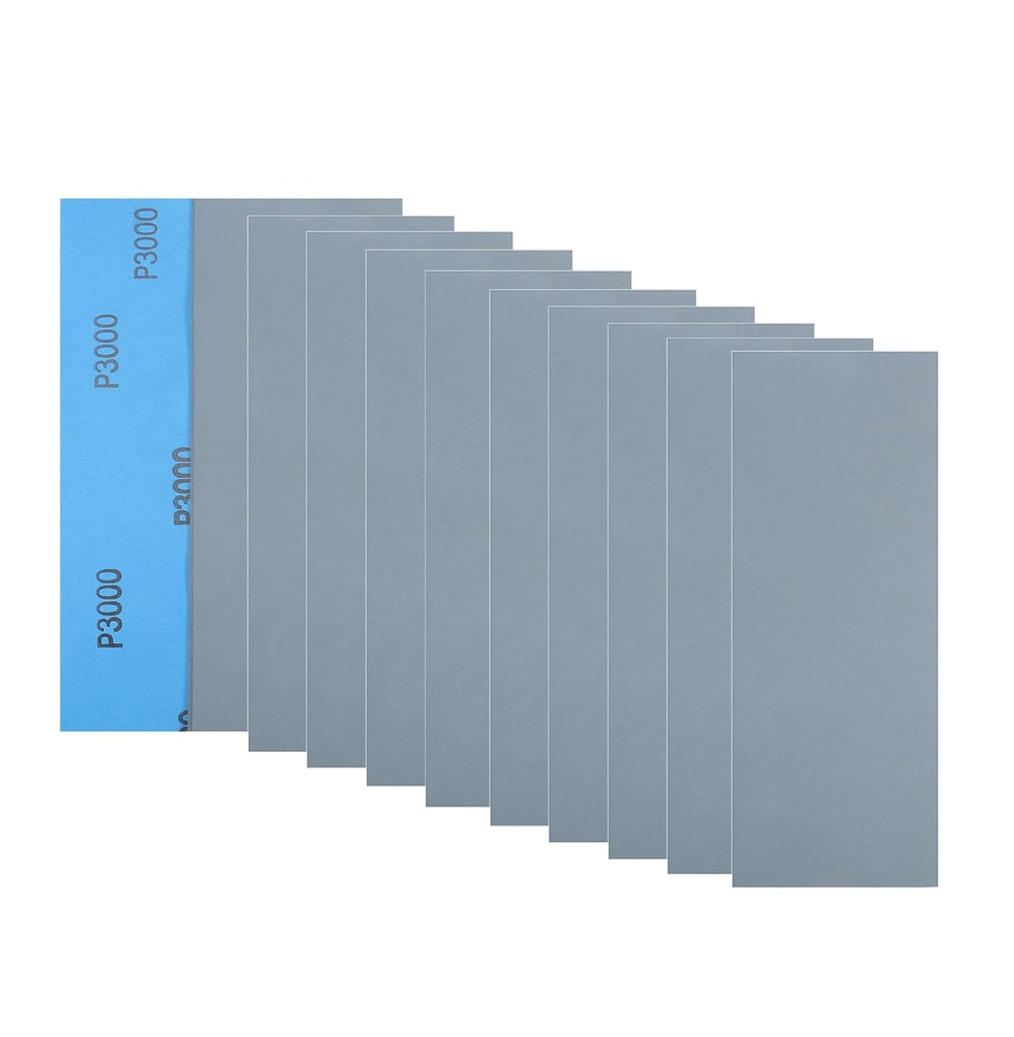 30Pcs 9 x 3.6 Inchs 3000 Grit Wet and Dry Handmade Universal Sanding Sheets, Suitable for Woodworking Furniture/Automobiles/Metal/Lacquer Polishing Sandpaper