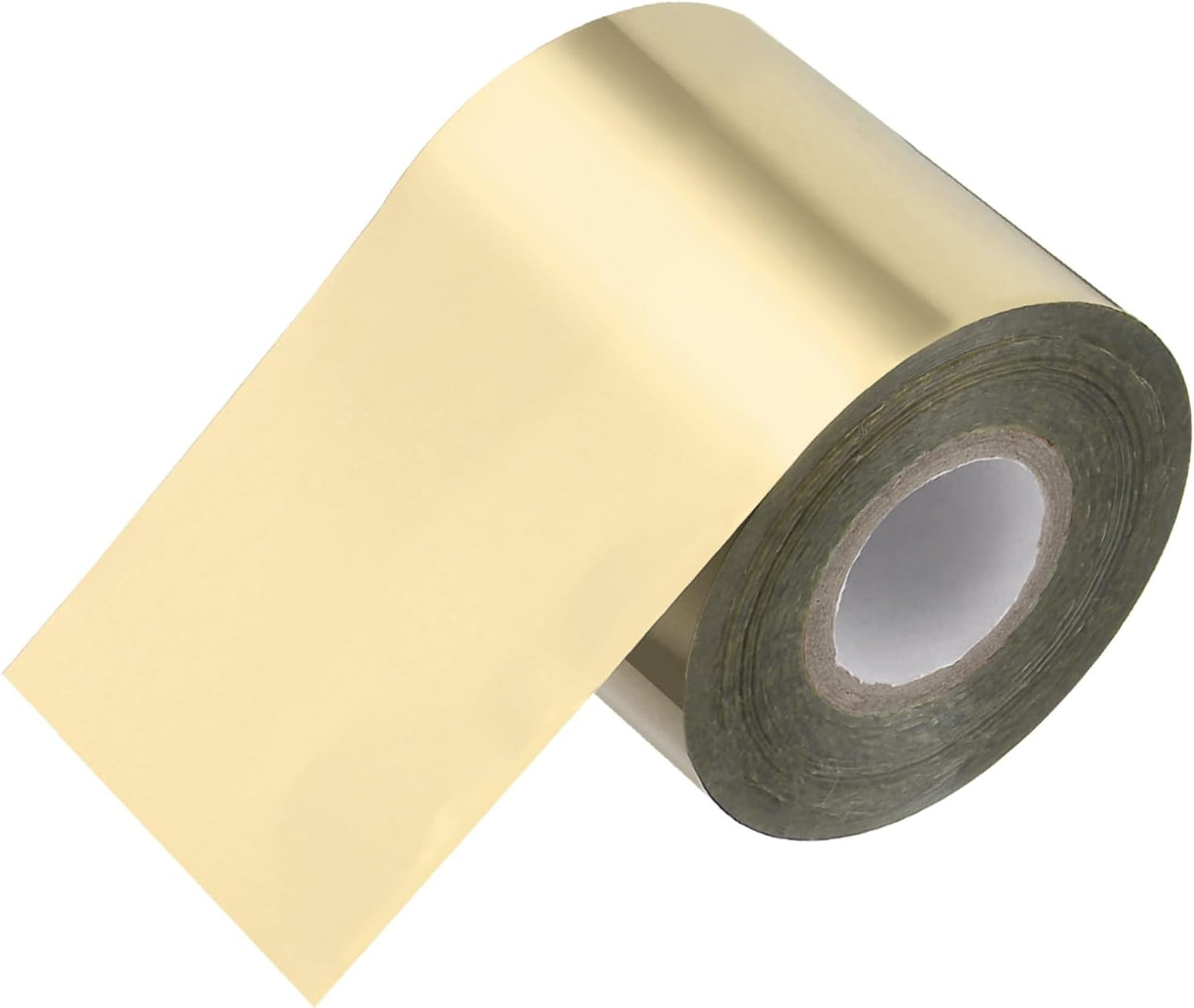 PATIKIL 2"x400Ft Hot Stamping Foil Paper, Heat Transfer Hot Stamping Paper Foil Roll for Leather DIY Logo Decor Craft Gift Package Scrapbook Card, Light Gold