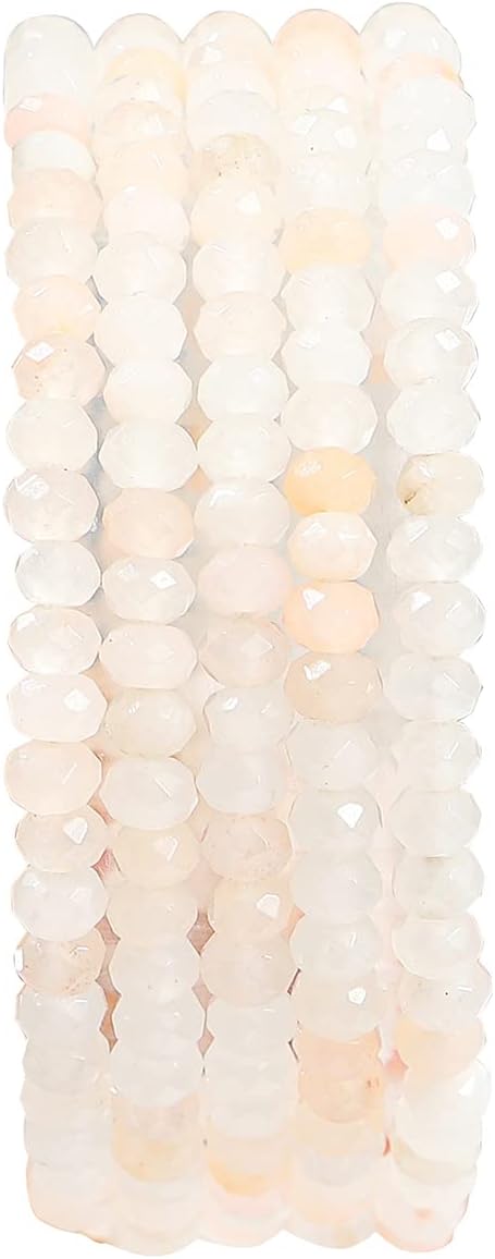 Natural Pink Aventurine Beads 4x2mm 120pcs Faceted Rondelle Loose Semi Gemstone Beads for Jewelry Making Design