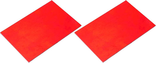 MECCANIXITY 2 Pcs Stained Glass Sheet Mosaic Tile 7.9 Inch x 5.9 Inch Red Stained Glass Sheets for Crafts DIY Art Project