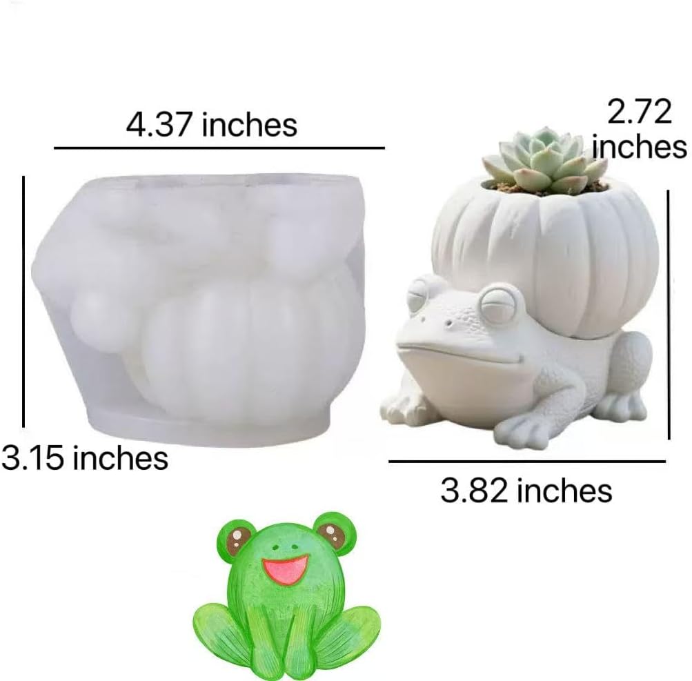 Animal Resin Molds Silicone 3D Cute Frog Epoxy Resin Plaster Candle Holder Wax Molds for Candle Making, Art Crafts DIY Unique Display Home Decor