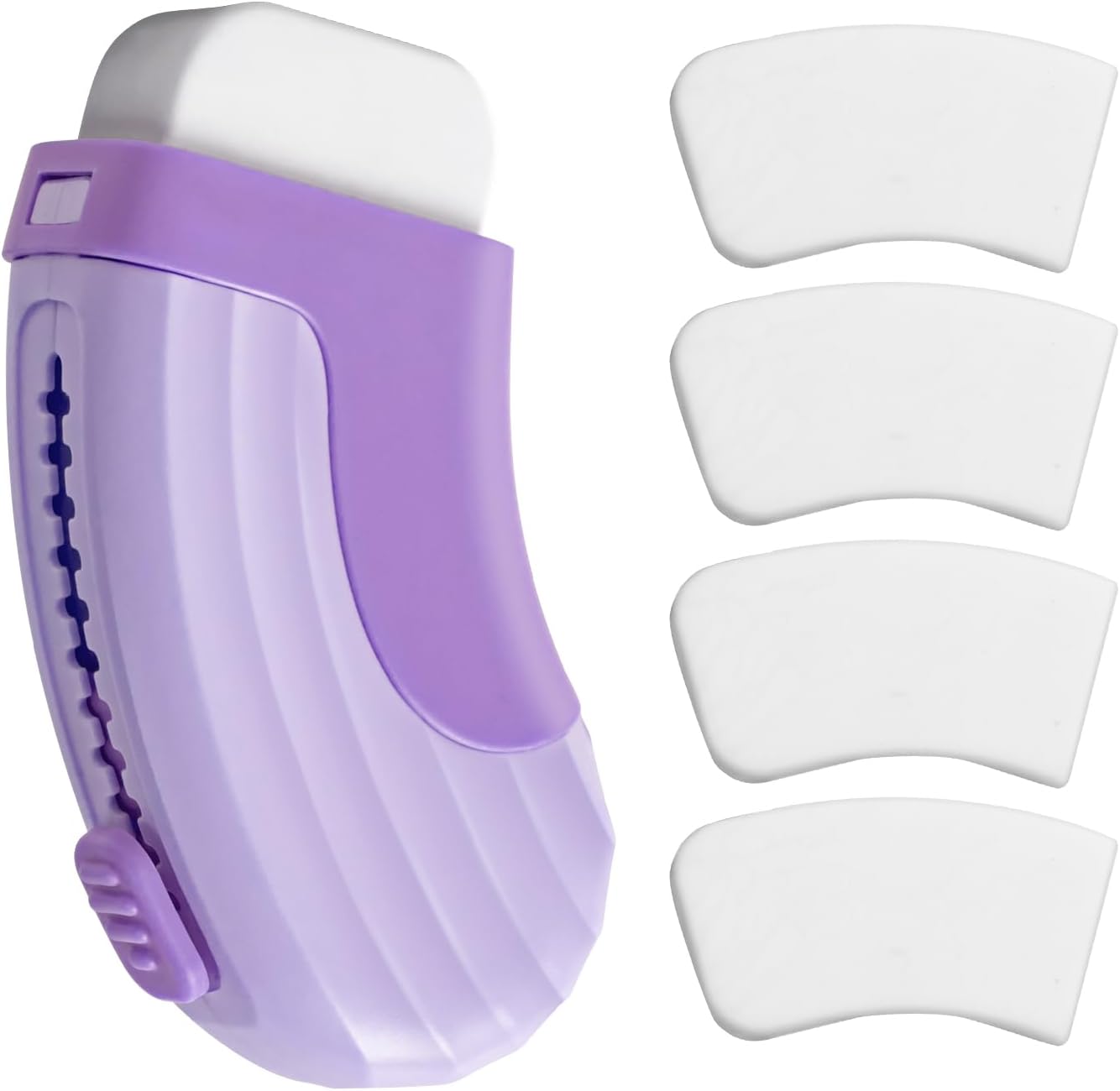 4+1 Pack Rubber Erasers Sliding Retractable Eraser, Large White Erasers for School Office Art Drawing Pencil Eraser for Kids- Purple