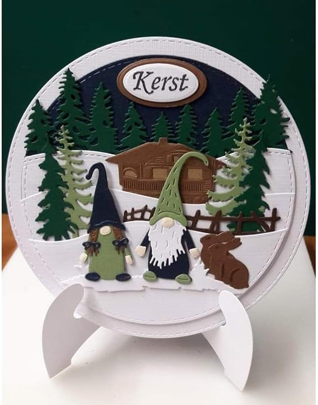 Metal Cutting Dies DIY Embossing Stencil Template Scrapbooking Card Making Mold Photo Album Arts Crafts Tools (Christmas Doll Set-6.3x8cm)