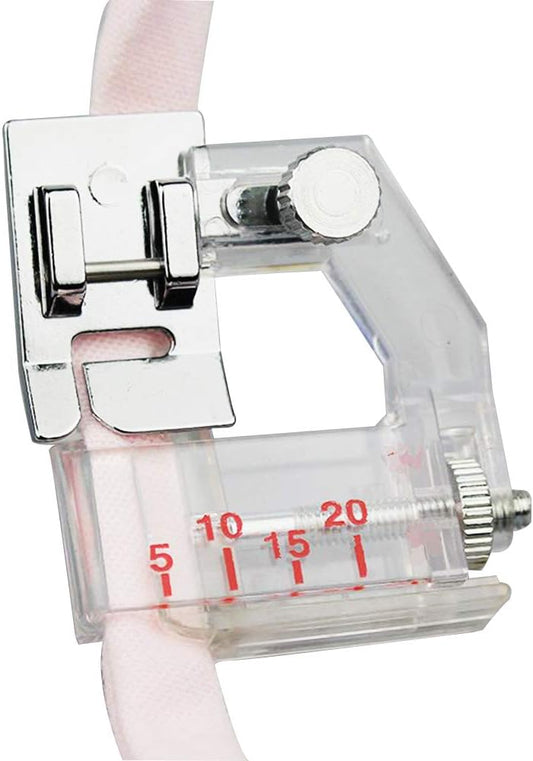 HONEYSEW Presser Foot for Will Fit Singer, Brother, Janome, Toyota, Etc Domestic Sewing Machines (Adjustable Bias Binder Foot(Taiwan))