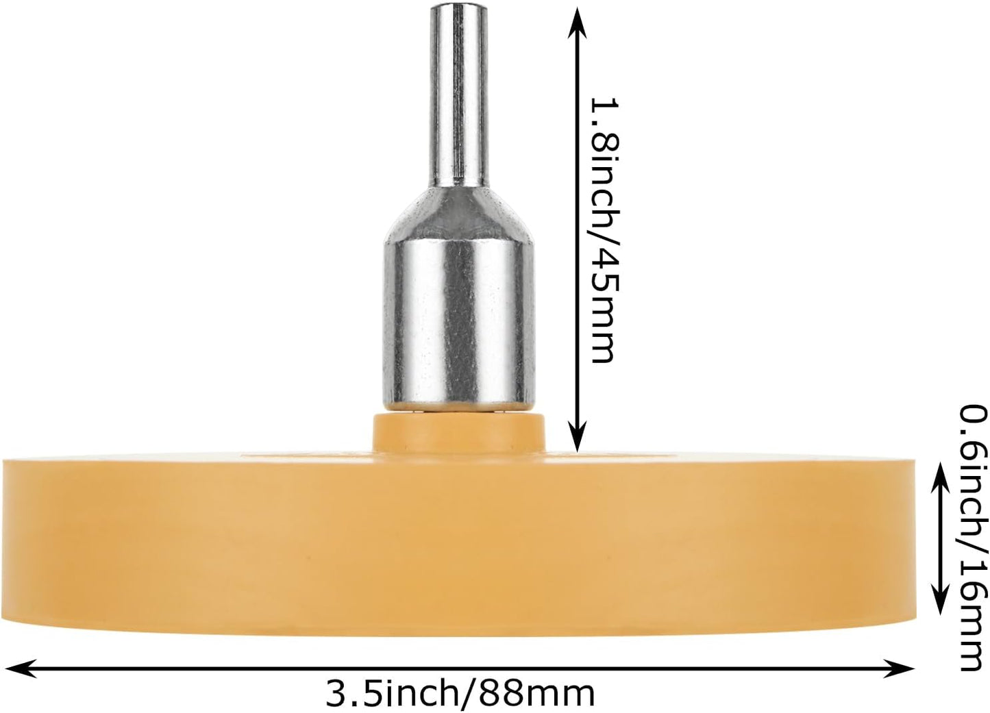 8 Pack Decal Remover Eraser Wheel, 3.5in Adhesive Remover Rubber Wheel Decal Remover for Drill Eraser Wheel Graphics Pinstripe Sticker Remover Car Decal Vinyl Tape Remover Tool