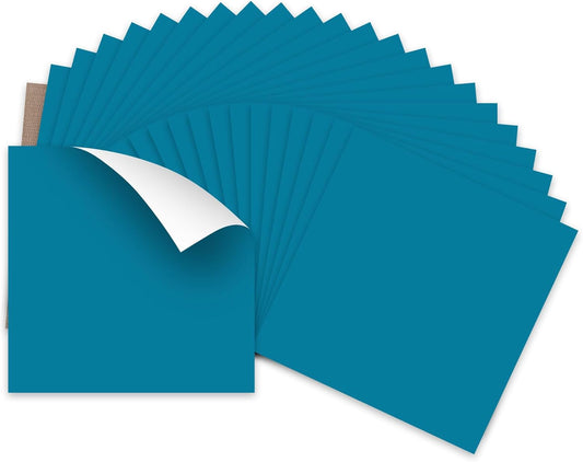 HTVRONT Teal Heat Transfer Vinyl - 24 Pack 12"x12" Iron on Vinyl Sheets for T-Shirt (1 PTFE Sheet Included), Teal PU HTV Vinyl Easy to Cut & Weed for Heat Vinyl Design