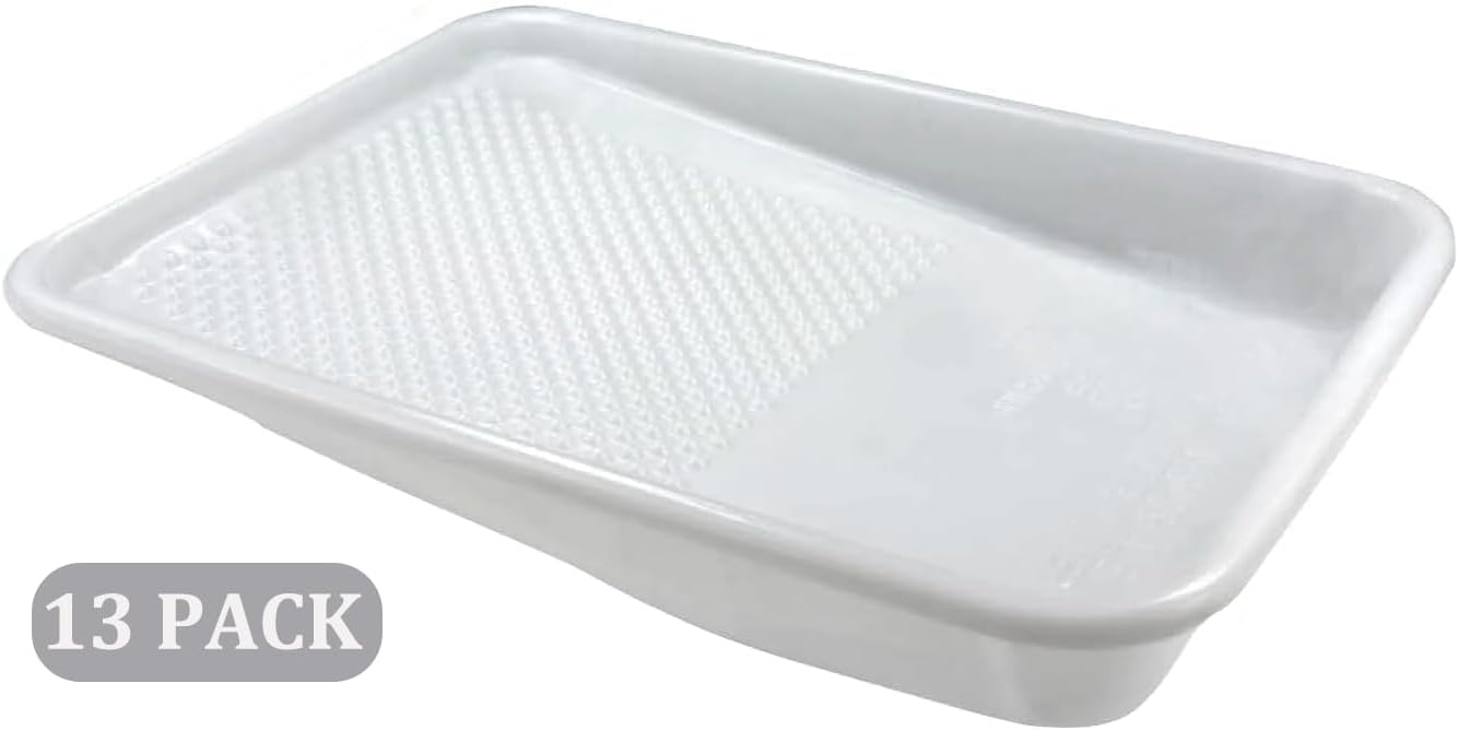 Great Andrew Paint Tray Liners 9 Inch, 13 Pack Disposable Paint Roller Tray Liners, Paint Pan Textured Liners for House Painting Projects, Home or Commercial Use
