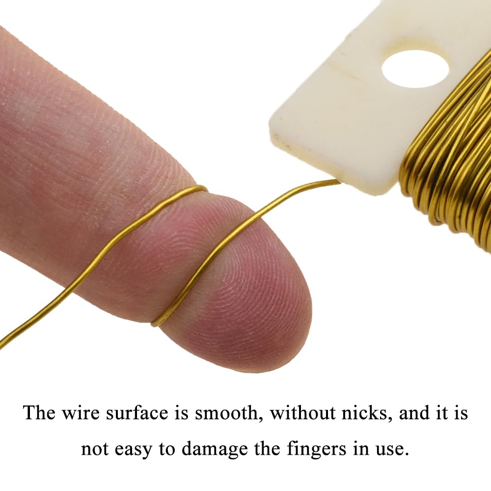 HAHIYO 22Gauge Dark Gold Metal Floral Wire - 1 Roll, 38 Yards (115 Feet) - Flexible Paddle Wire for Craft, Christmas Wreaths, Tree, Flower Arrangement, Bouquet Wrapping, Wedding, DIY