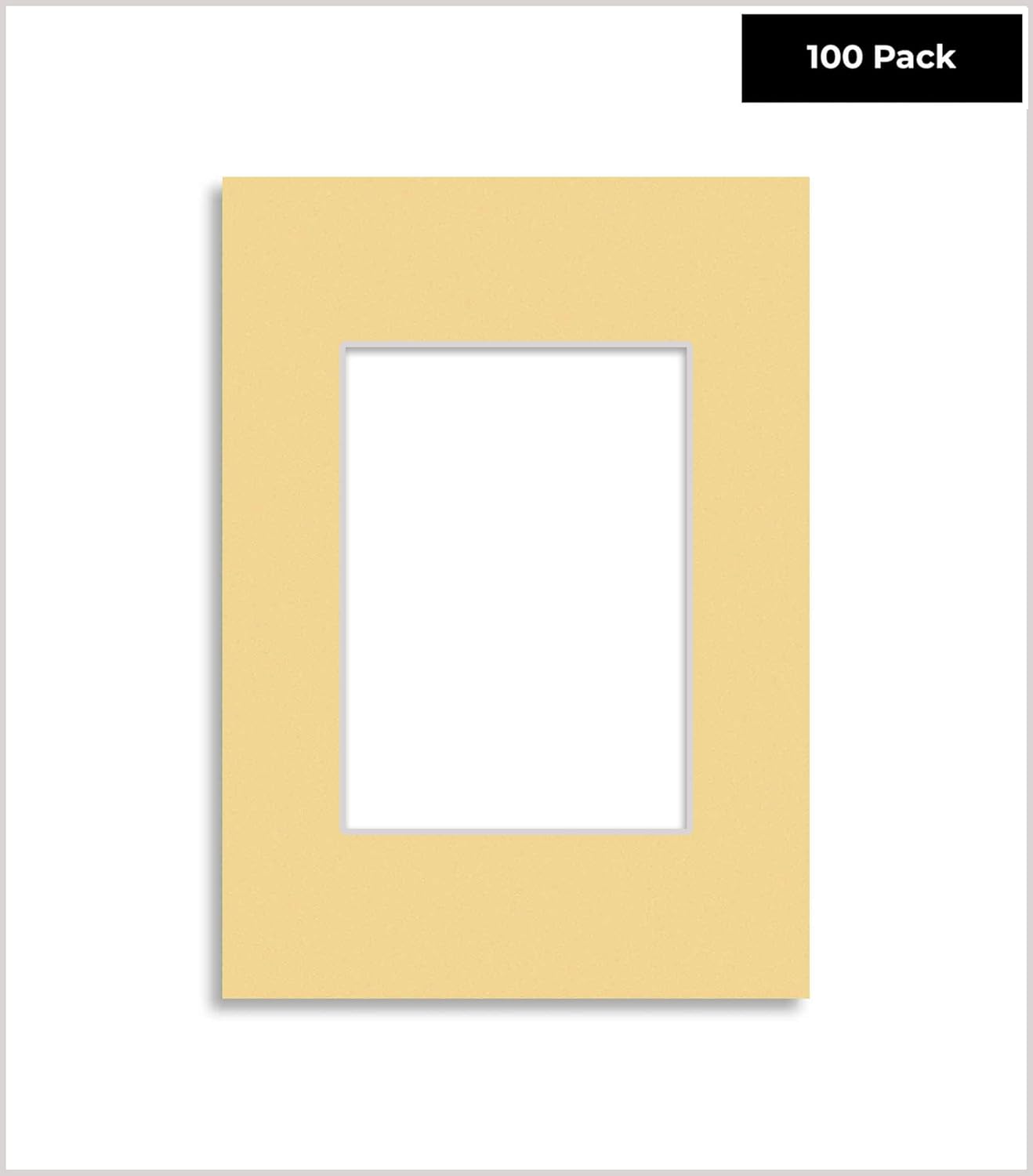 6x8 Mat for 8x10 Frame - Precut Mat Board Acid-Free Show Kit with Backing Board, and Clear Bags Marzipan Beige 6x8 Photo Matte Made to Fit a 8x10 Picture Frame Matboard for Framing, Pack of 100 Mats