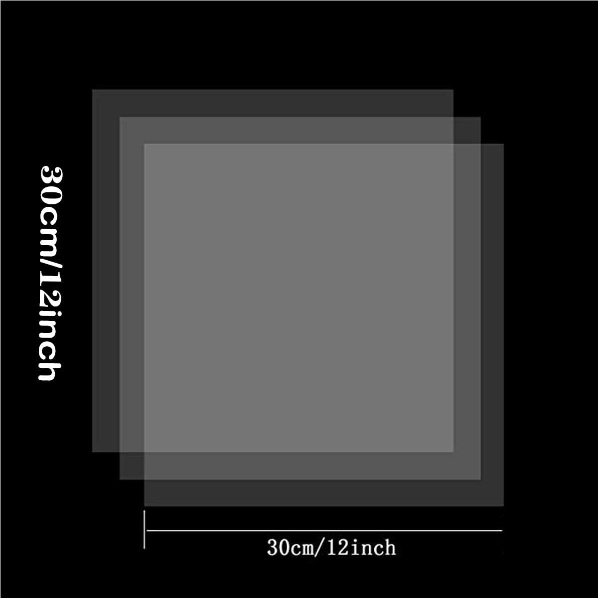 15 Pieces 6 mil Blank Stencil Sheets, 12 x 12 Inch Clear Blank Material Mylar Templates, Square Blank Stencil Template for Vinyl Cutting Machine/Silhouette Stencils Material