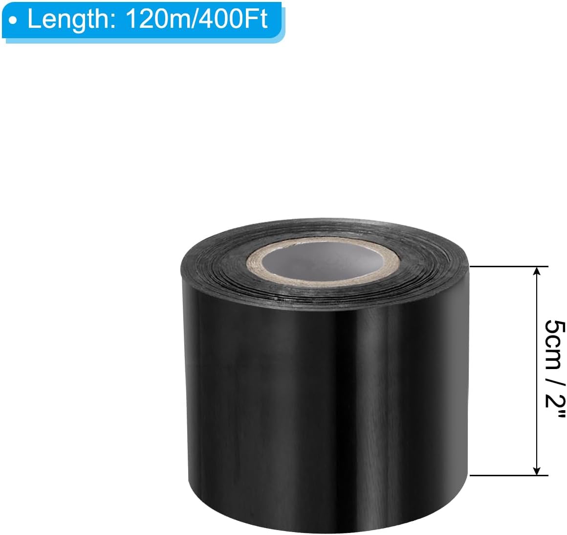 PATIKIL 2"x400Ft Hot Stamping Foil Paper, Heat Transfer Hot Stamping Paper Foil Roll for Leather DIY Logo Decor Craft Gift Package Scrapbook Card, Black