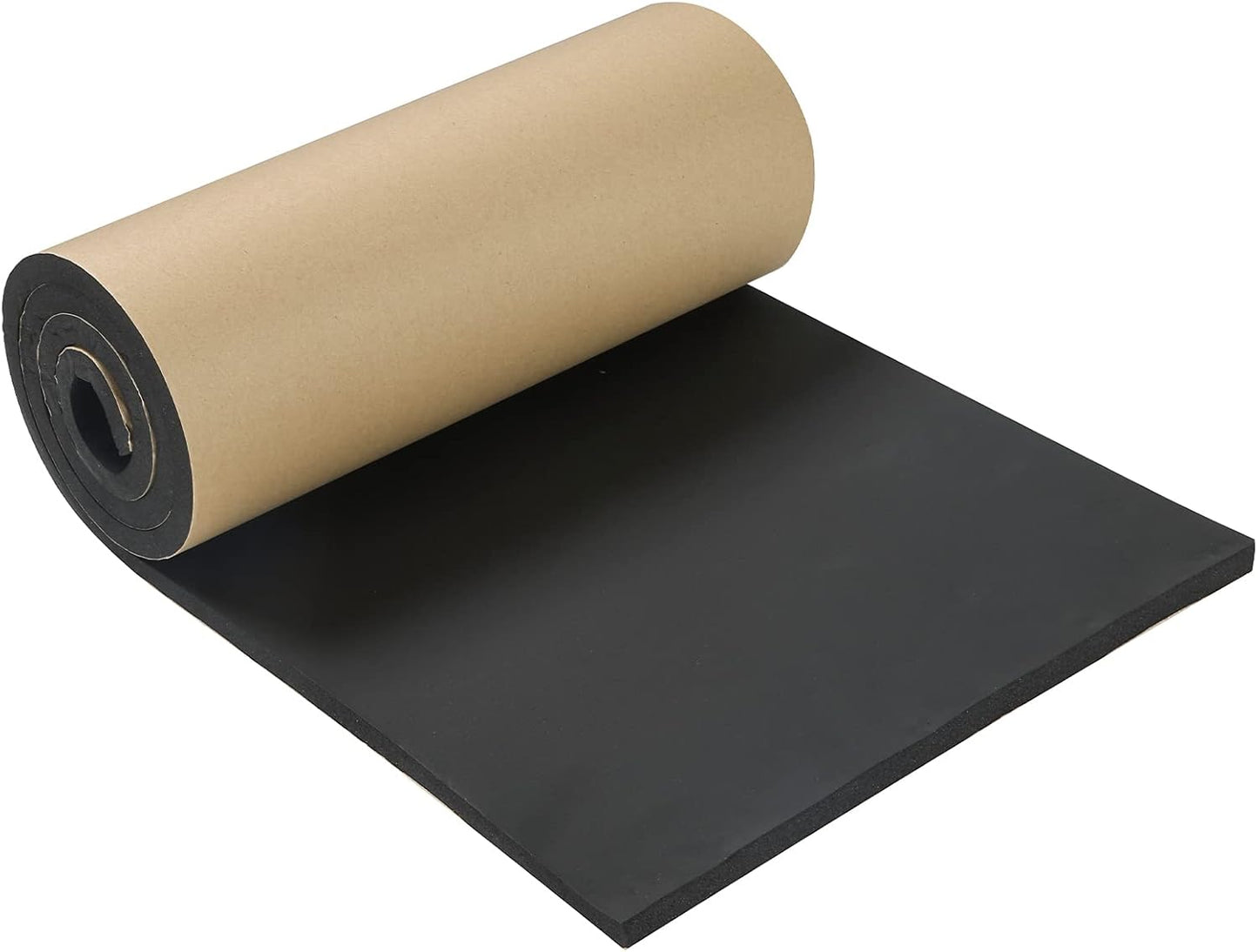 MYFULLY Sponge Neoprene Roll with Adhesive, Waterproof Foam Rubber Sheet Cut to Multiple Dimensions and Lengths for Shock Pad, Gaskets, DIY, Crafts (1/2" Thick x12 Wide x 54" Long)