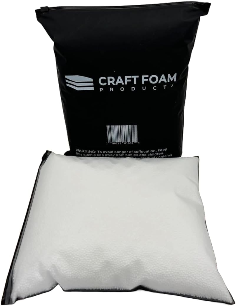 White Polystyrene Foam Beads (2-3mm) – 100,000 Pieces, 5000ML – Mini Foam Balls for Crafts, DIY Slime, Vase Fillers, Party Decorations & Sensory Projects