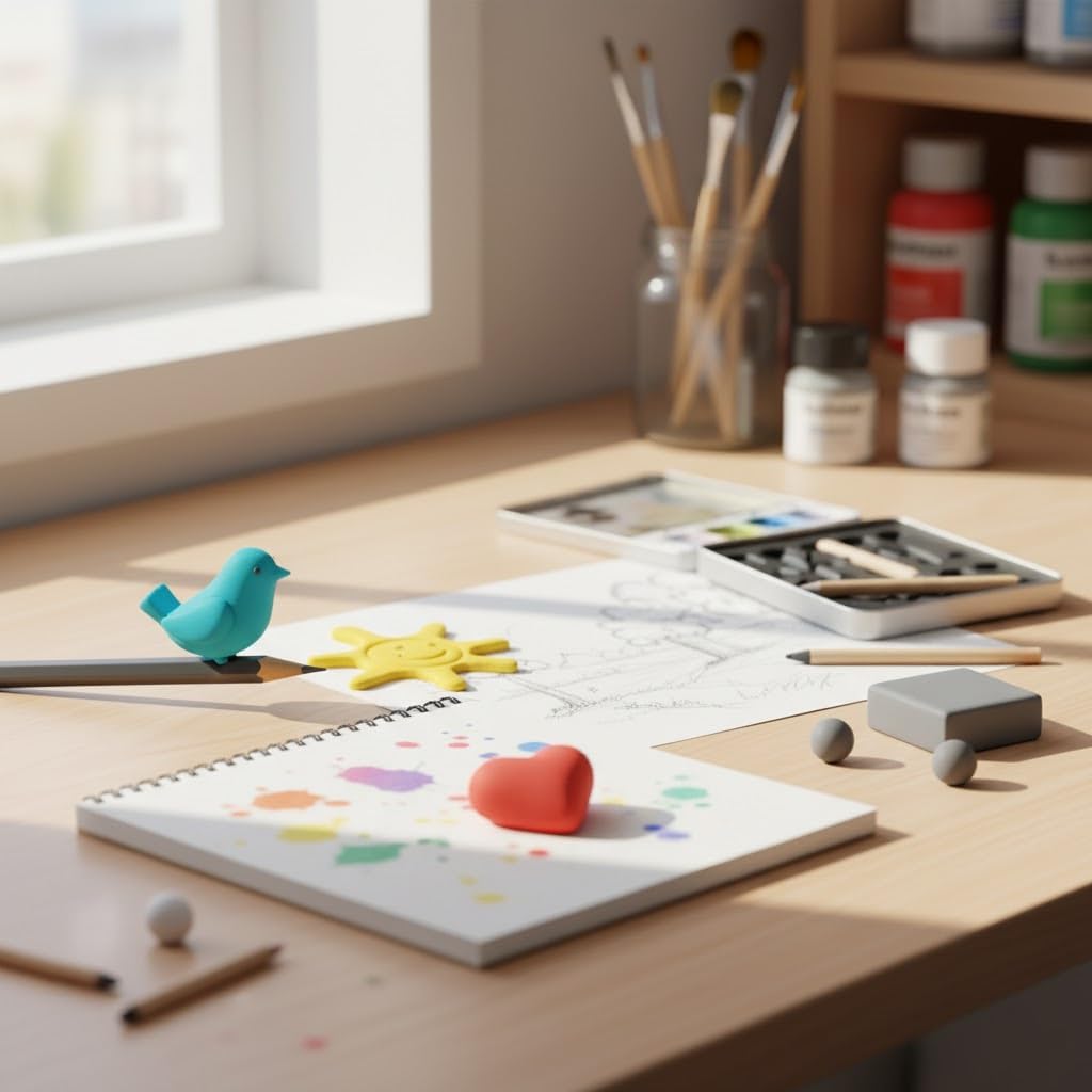 24 Pack Kneaded Erasers, Assorted Colors, for Artists,Drawing,School Supplies,Sketching Supplies and Office (Blue/Red/Yellow/Grey)