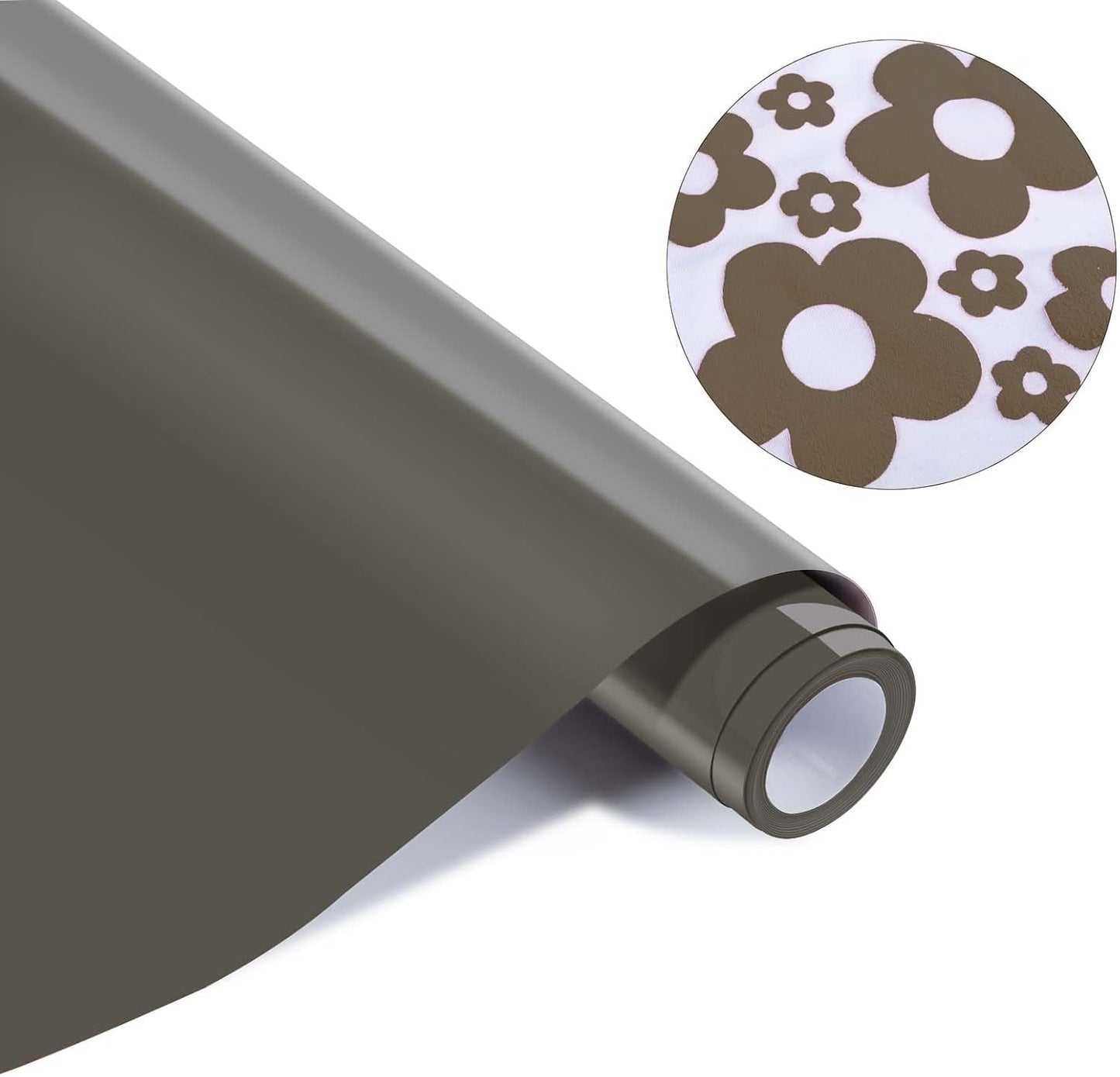 HTVRONT Puff Vinyl Heat Transfer -10" x 6ft Coffee 3D Puff Heat Transfer Vinyl for T-Shirt- Puff Htv Vinyl for Compatible with Cricut Cutting Machine-Easy Cut/Weed