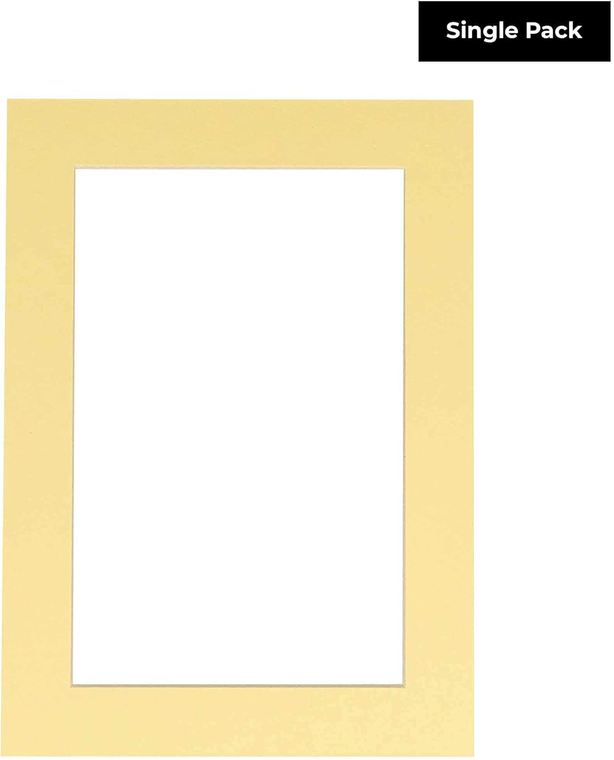 5x7 Mat for 8.5x11 Frame - Precut Mat Board Acid-Free Show Kit with Backing Board, and Clear Bags Soft Yellow 5x7 Photo Matte Made to Fit a 8.5x11 Picture Frame Matboard for Framing, Pack of 1 Mat