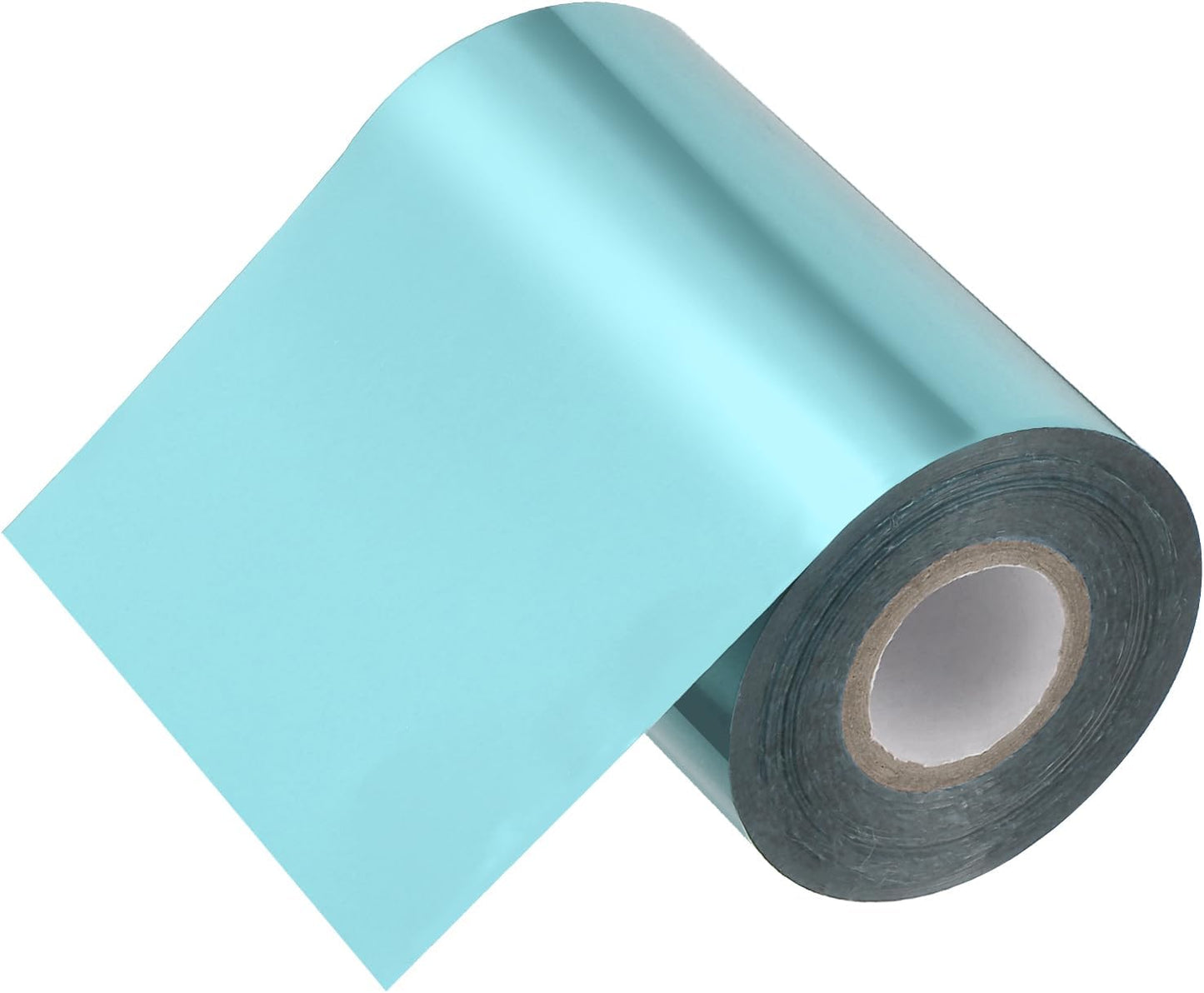 PATIKIL 4"x400Ft Hot Stamping Foil Paper, Heat Transfer Hot Stamping Paper Foil Roll for Leather DIY Logo Decor Craft Gift Package Scrapbook Card, Light Blue
