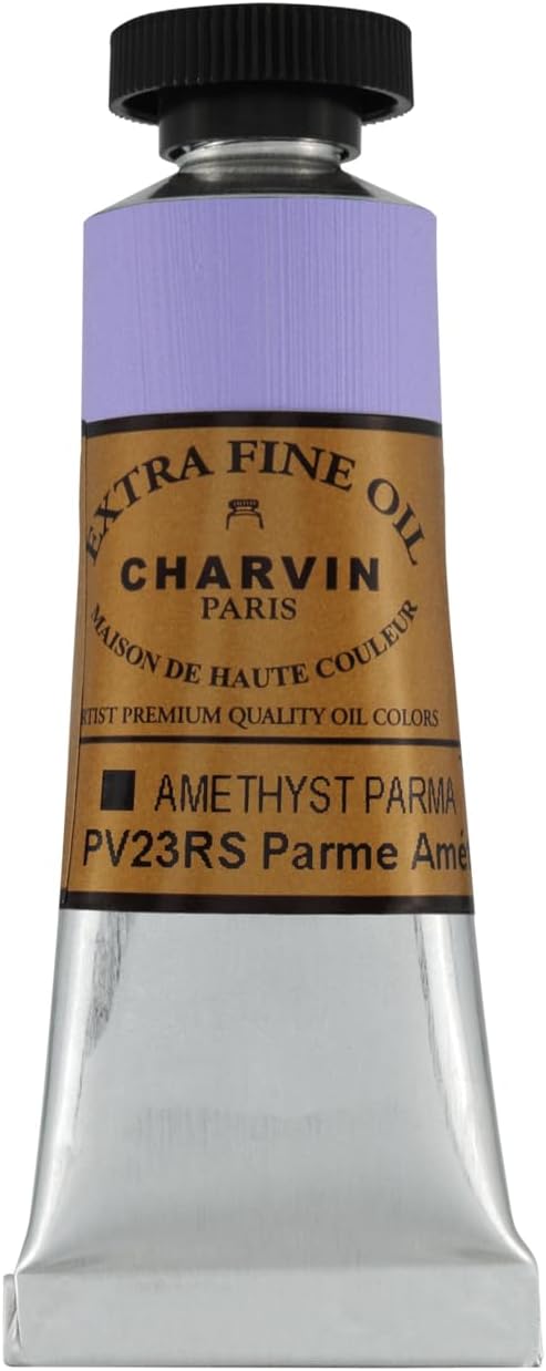 Charvin Extra Fine Oil Paint, Amethyst Parma 20 mL - Triple-Milled, Rich Texture, Poppy Oil-Based, Light-Fast, Handmade, Archival Quality