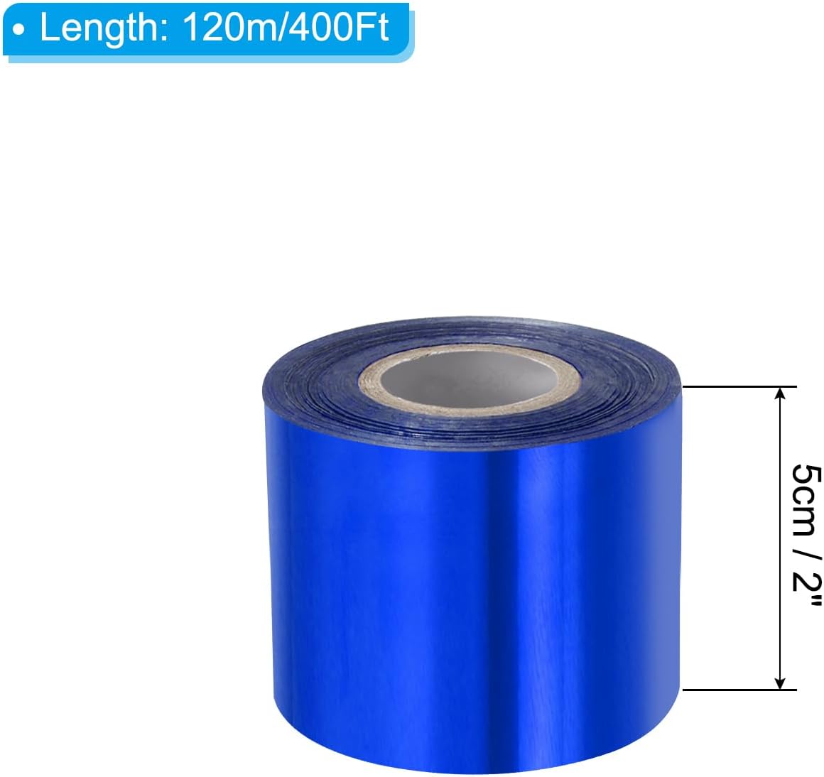 PATIKIL 2"x400Ft Hot Stamping Foil Paper, Heat Transfer Hot Stamping Paper Foil Roll for Leather DIY Logo Decor Craft Gift Package Scrapbook Card, Sky Blue