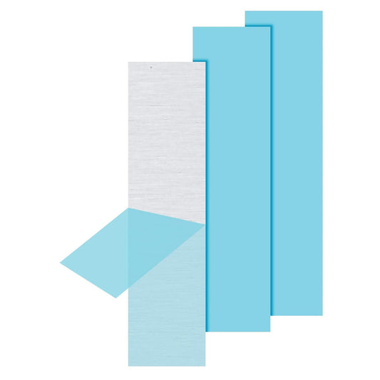 PATIKIL 6061 T651 Aluminum Sheet Metal 6 x 1.97 x 1/16(0.0625") Inch 3Pcs Flat Plain Aluminum Plate Covered Stock with Protective Film, Heat Rectangle 1.5MM for Lndustry Crafting