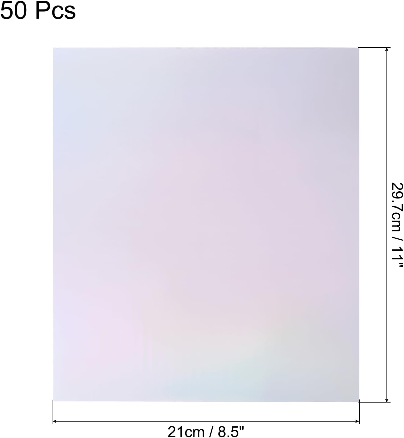 MECCANIXITY 50 Pack Toner Reactive Foil ,Deco Foil Transfer Sheets 8.5"x11" A4 Hot Foil Paper for Laser Printer Scrapbooking Heat Transfer DIY Craft,Laser Silver