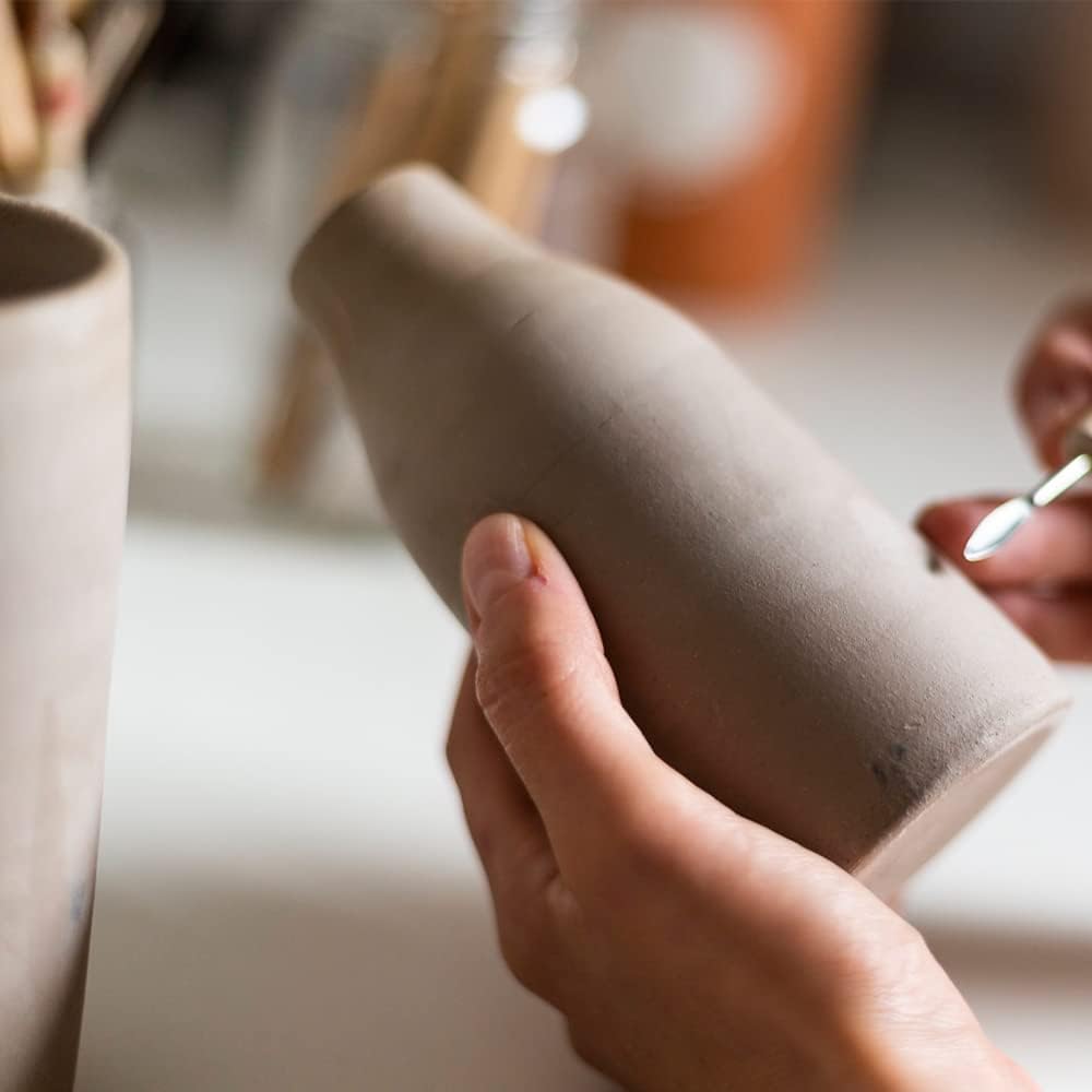 Pottery Tools and Supplies for Polymer, Yagugu 6Pcs Basic Wood Ceramics Carving Tool Supplies kit Accessories for Kids, Adults and Artists Modeling Shaping Building for Art&Craft