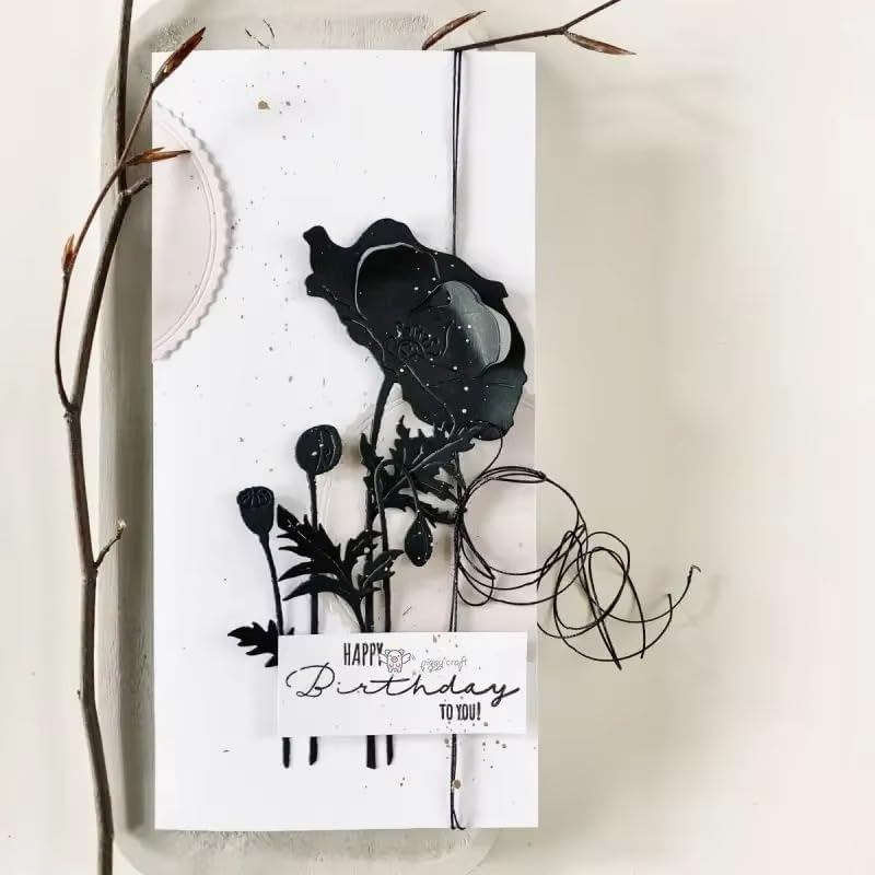 Lapoo Flowers Metal Cutting Die for Scrapbooking - Durable, Cut Stencils for DIY Scrapbook Photo Album Decorative Paper Card, Card Making Supplies, Embossing (Lotus 5.9 x 3 in)