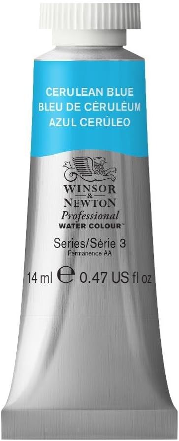 Winsor & Newton Professional Watercolor, 14ml (0.47-oz) Tube, Cerulean Blue