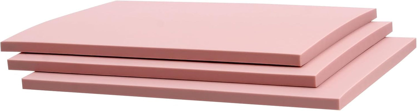 8PCS 8 x 6 Inches Pink Rubber Carving Block, Soft Rubber Stamp Carving Blocks, Rubber Linoleum Block for Craft, DIY