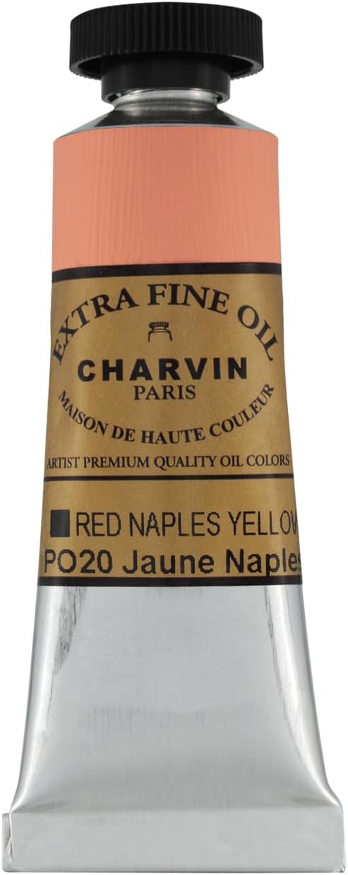 Charvin Extra Fine Oil Paint, Naples Yellow Reddish 20 ml - Triple-Milled, Rich Texture, Poppy Oil-Based, Light-Fast, Handmade, Archival Quality