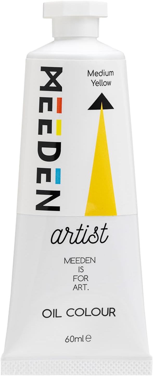MEEDEN Artist Grade Oil Paint: Medium Yellow - 60ml/2oz Tube - Professional Art Paints for Canvas Painting
