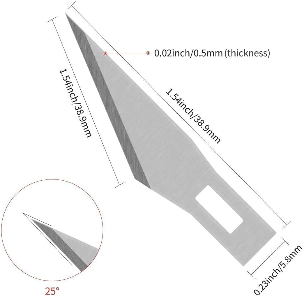 DIYSELF 300 PCS Exacto Knife Blades 11, High Carbon Steel Exacto Blades, Craft Knife Blade, #11 Exacto Knife Refill Blade with Storage Case for Scrapbooking, Stencil