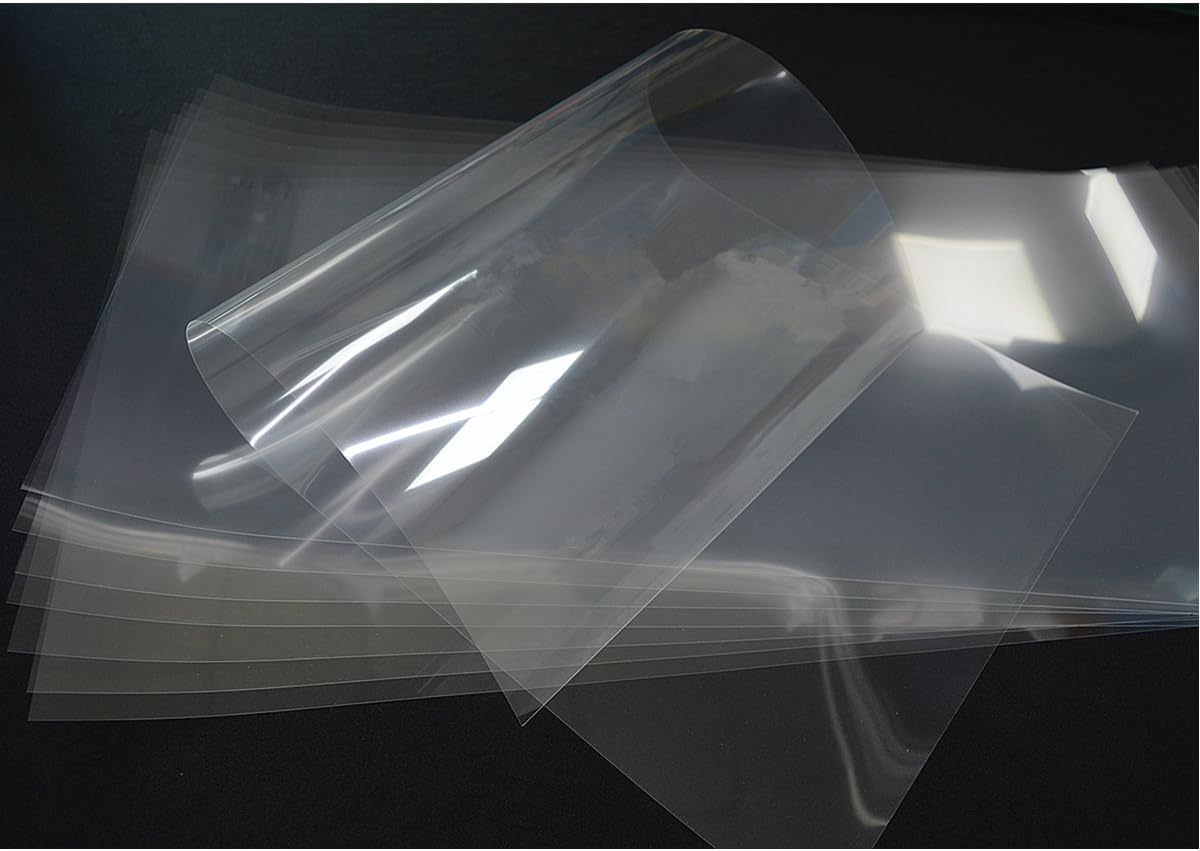 10 Sheets 6 mil Acetate Mylar Sheet 12 x 24 inch Transparent PET Blank Stencil Sheet for Cricut, Silhouette, Craft Template Material