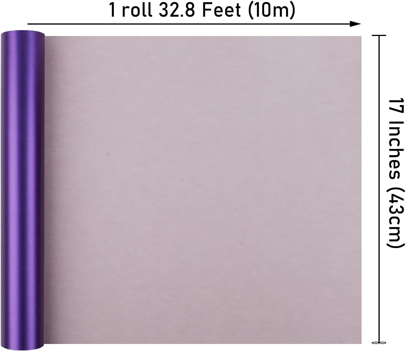 NESCCI Deep Purple Matte Wrapping Paper,Solid Color Pearly-Lustre Paper,Gift Wrapping Paper,Perfect for Wedding,Valentine's Day,Birthday, Christmas,Baby Shower,DIY Bouquet (17 Inches X 32.8 Feet)