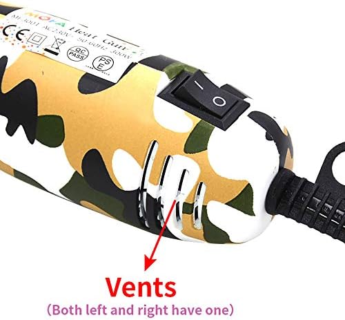 mofa Resin Heat gun,6.6ft Cable 300W Heat Gun for Crafts,Acrylic Paint Dryer Multi-Purpose Electric Heating Nozzle (Camo)