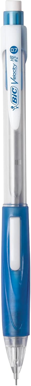 BIC Velocity Mechanical Pencils, With Colorful Barrel, Medium Point (0.7mm), 6-Count Pack Mechanical Pencils With Eraser and Lead Refills