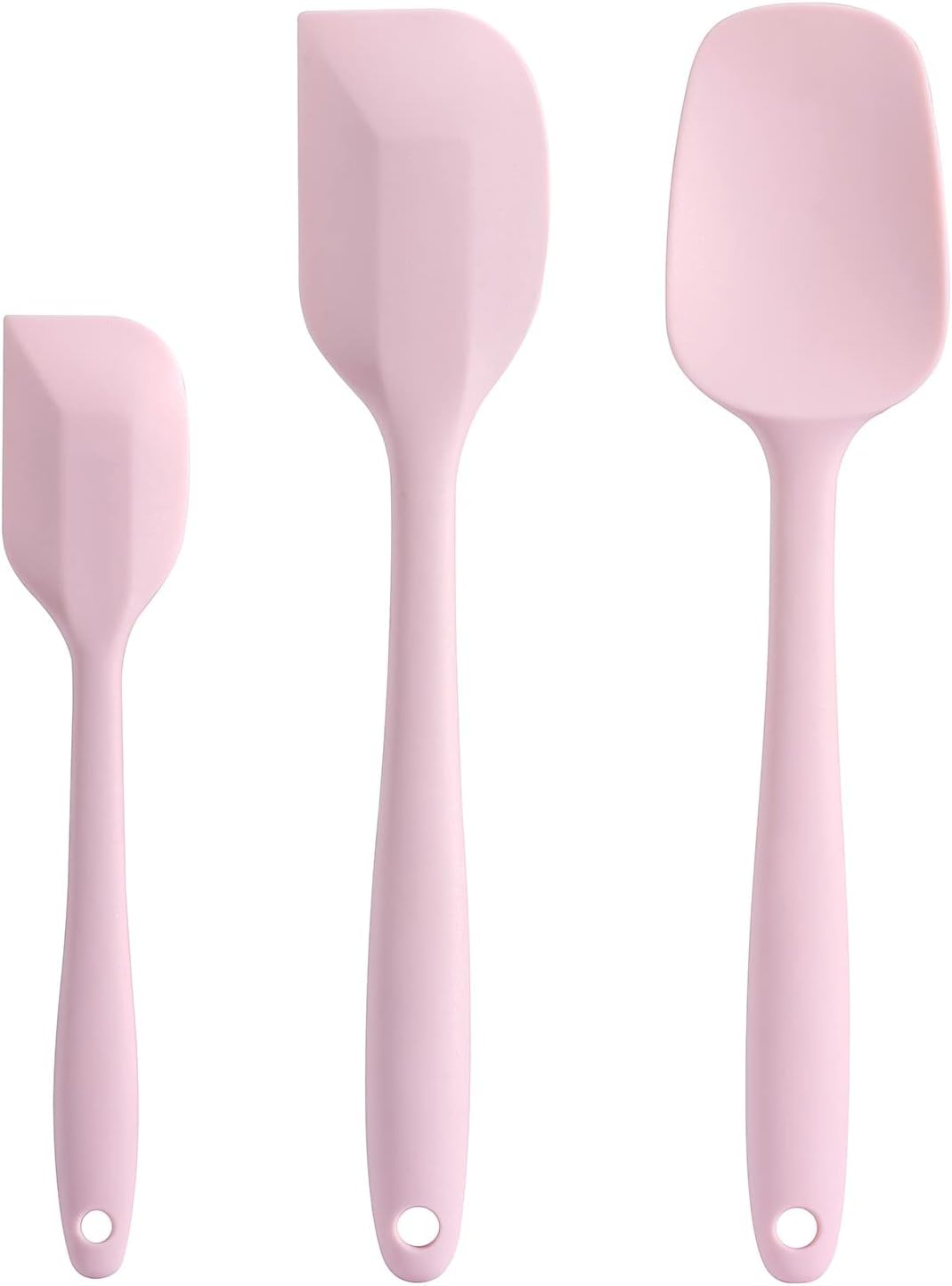 Silicone Spatula Set - Rubber Spatula - 600°F Heat Resistant Baking Spoon & Spatulas (Pink)