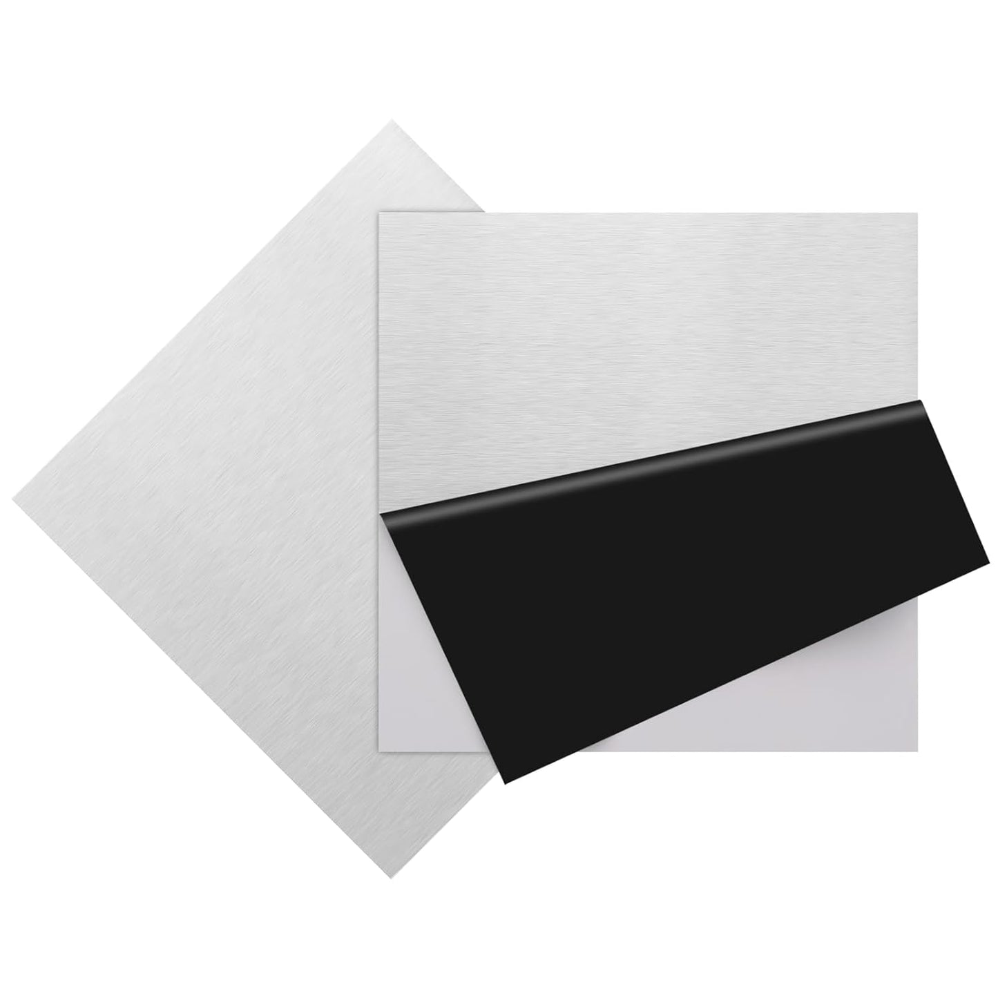 2Pcs 430 Stainless Steel Sheet Metal 6" x 6" x 1/32" Inch Metal Plates for Magnetic Mount Board Wall 20GA(0.80MM) 430 Stainless Steel Shim Stock Plates Metal Sheets for Crafting, Kitchen, Office