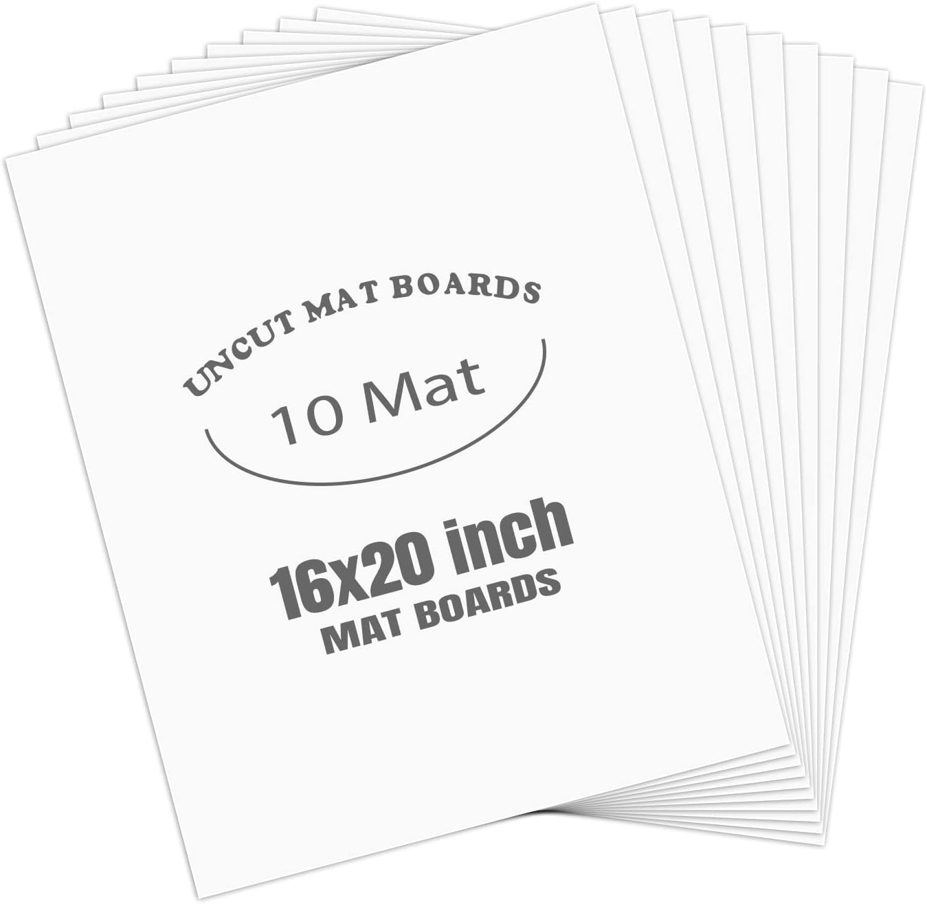 AUEAR, 10 Pack 16x20 Uncut Matte Boards White Photo Mat Board Great for Picture Framing, Print, Artwork