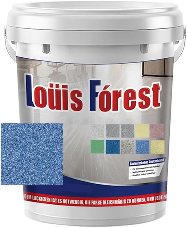 Louis Forest Epoxy Floor Paint, High-Gloss Marble Effect Epoxy Floor Coating (Blue-B,1pcs)
