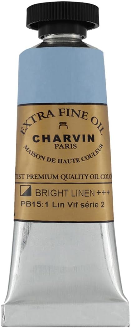 Charvin Extra Fine Oil Paint, Bright Linen 20 mL - Triple-Milled, Rich Texture, Poppy Oil-Based, Light-Fast, Handmade, Archival Quality