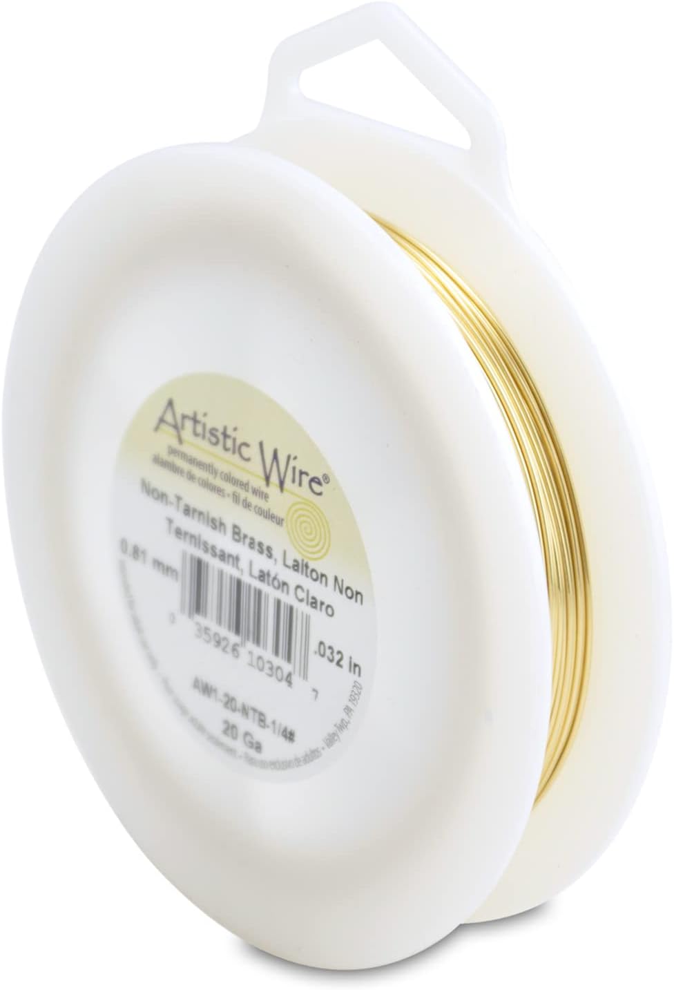 Artistic Wire, 20 Gauge Tarnish Resistant Brass Craft Wire, 79 ft