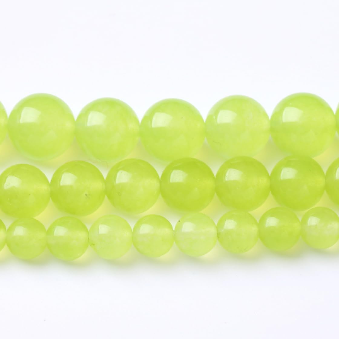 32PCS 12MM Natural Apple Green Chalcedony Stone Beads Round Loose Stone Beads for Jewelry Making DIY Energy Stone Healing Power Bracelet 15"
